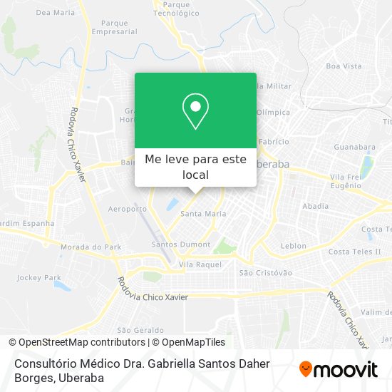 Consultório Médico Dra. Gabriella Santos Daher Borges mapa