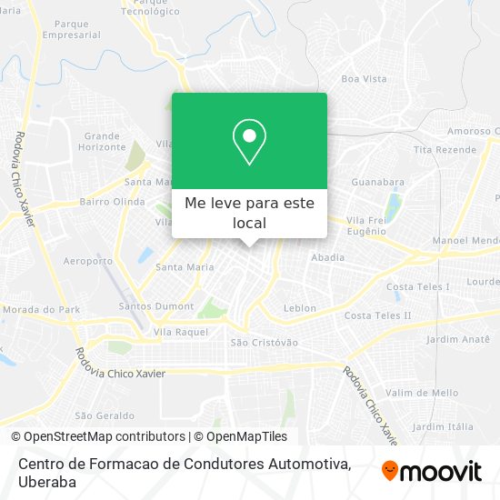 Centro de Formacao de Condutores Automotiva mapa