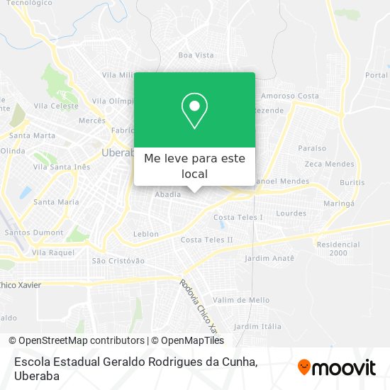 Escola Estadual Geraldo Rodrigues da Cunha mapa