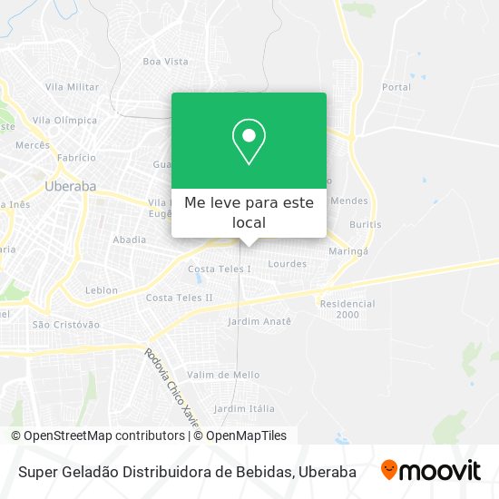 Super Geladão Distribuidora de Bebidas mapa