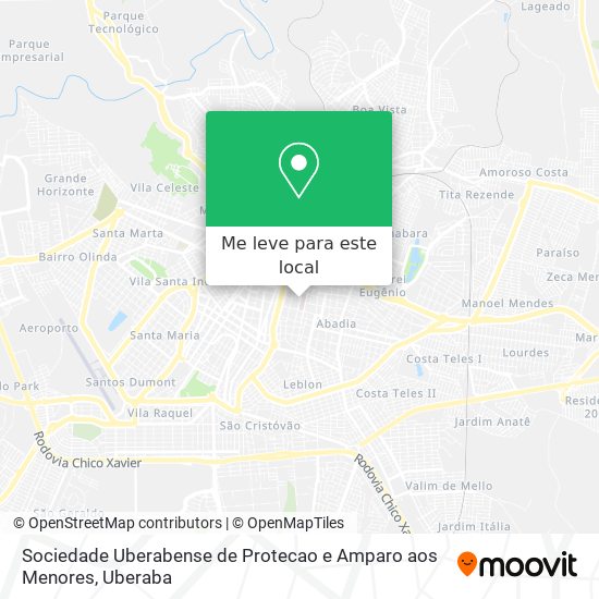 Sociedade Uberabense de Protecao e Amparo aos Menores mapa