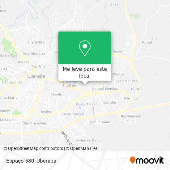 Espaço 580 mapa