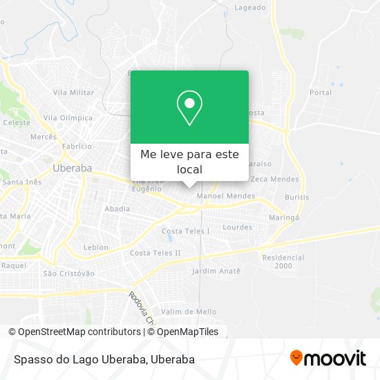 Spasso do Lago Uberaba mapa