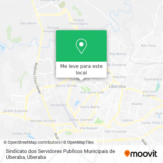 Sindicato dos Servidores Publicos Municipais de Uberaba mapa