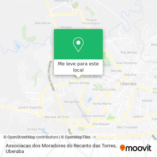 Associacao dos Moradores do Recanto das Torres mapa