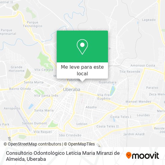 Consultório Odontológico Letícia Maria Miranzi de Almeida mapa