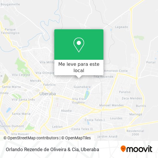 Orlando Rezende de Oliveira & Cia mapa