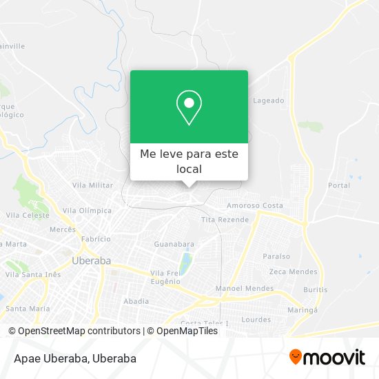Apae Uberaba mapa