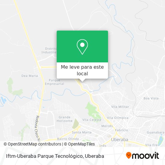 Iftm-Uberaba Parque Tecnológico mapa