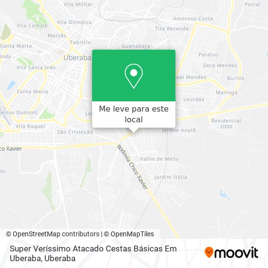 Super Veríssimo Atacado Cestas Básicas Em Uberaba mapa