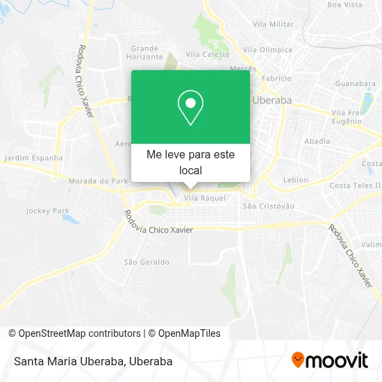 Santa Maria Uberaba mapa
