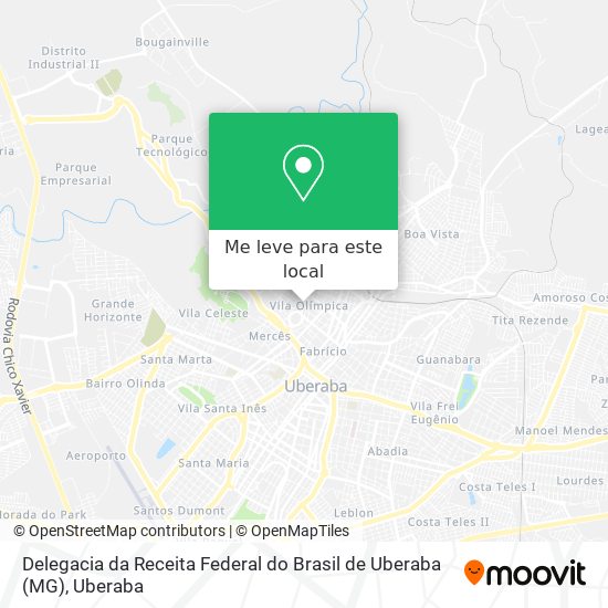 Delegacia da Receita Federal do Brasil de Uberaba (MG) mapa