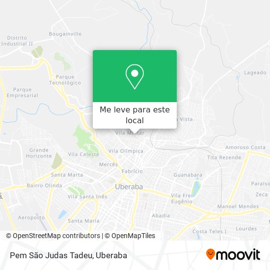 Pem São Judas Tadeu mapa