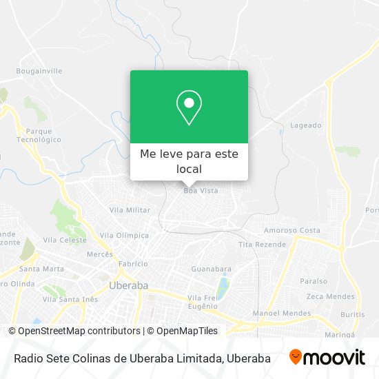 Radio Sete Colinas de Uberaba Limitada mapa