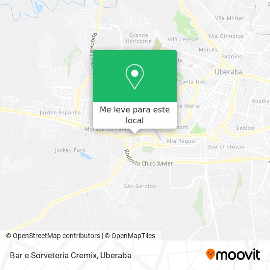 Bar e Sorveteria Cremix mapa
