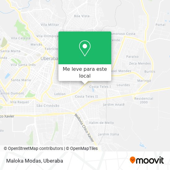 Maloka Modas mapa