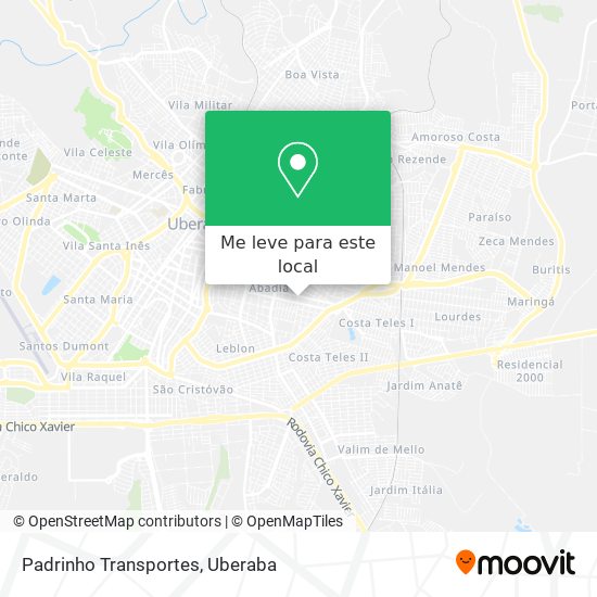 Padrinho Transportes mapa