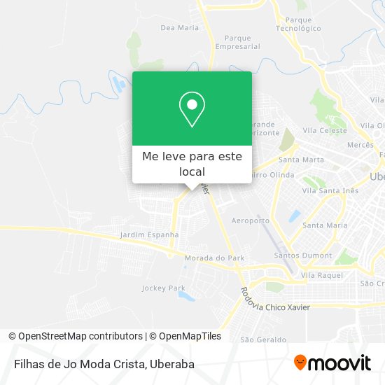 Filhas de Jo Moda Crista mapa