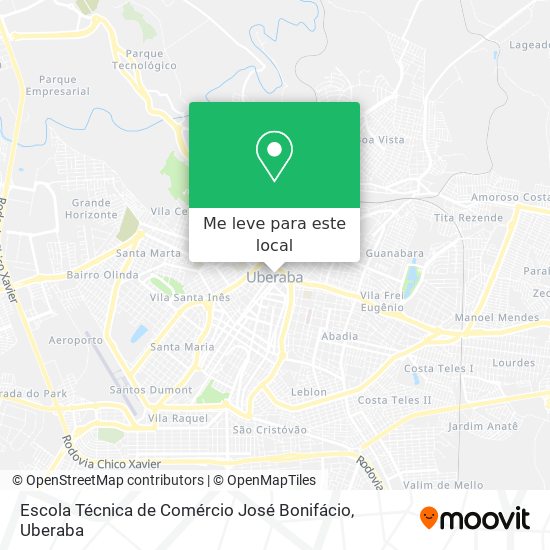 Escola Técnica de Comércio José Bonifácio mapa