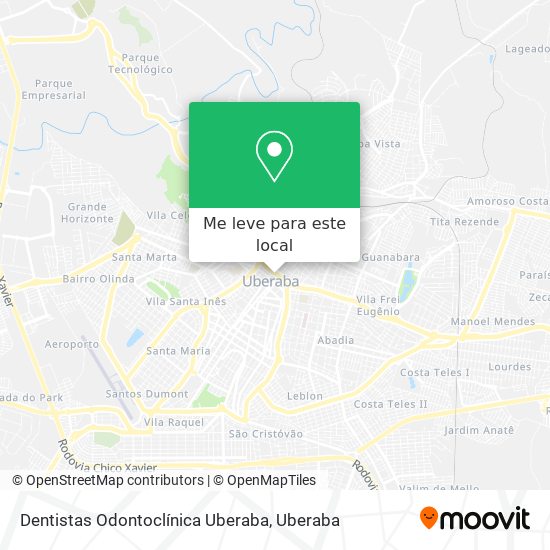 Dentistas Odontoclínica Uberaba mapa