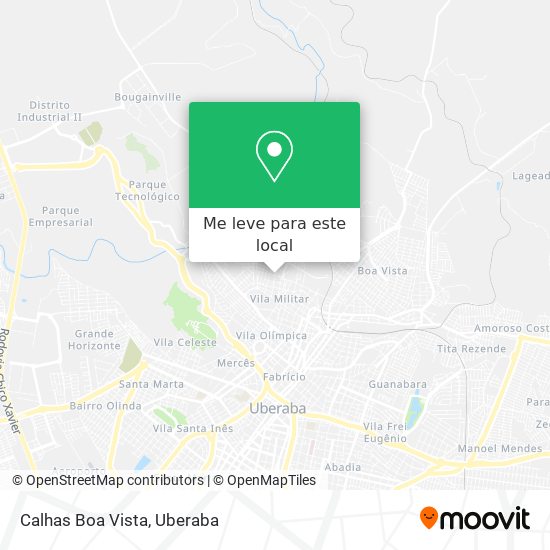 Calhas Boa Vista mapa