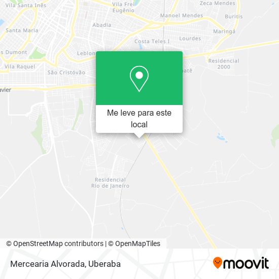 Mercearia Alvorada mapa