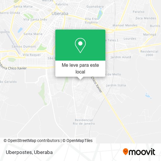 Uberpostes mapa