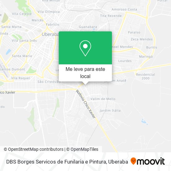 DBS Borges Servicos de Funilaria e Pintura mapa