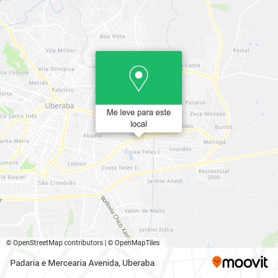 Padaria e Mercearia Avenida mapa