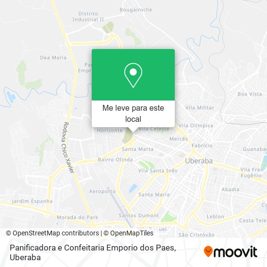 Panificadora e Confeitaria Emporio dos Paes mapa