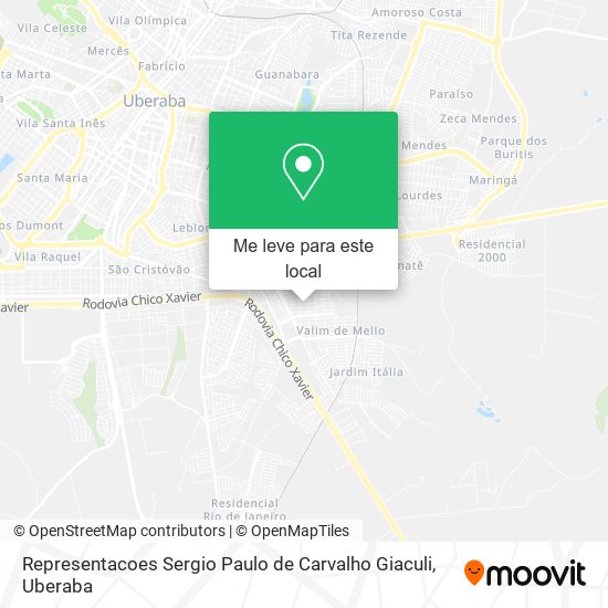 Representacoes Sergio Paulo de Carvalho Giaculi mapa