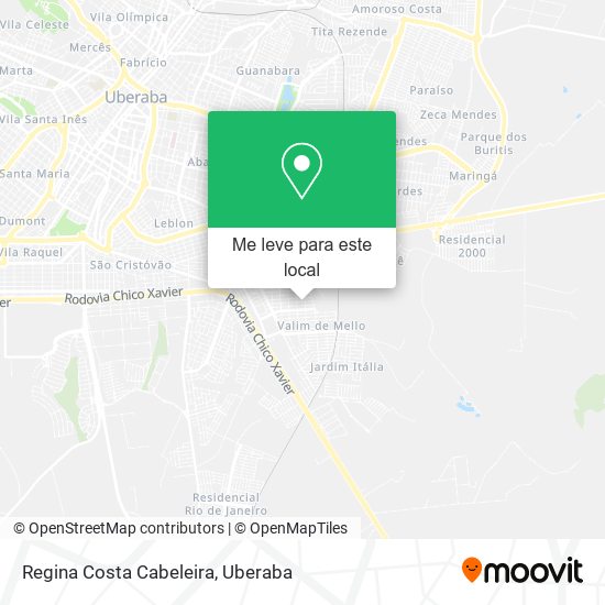 Regina Costa Cabeleira mapa