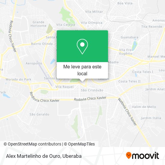 Alex Martelinho de Ouro mapa