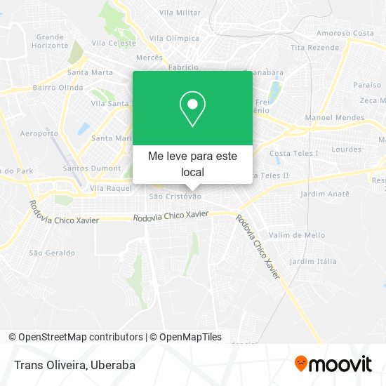 Trans Oliveira mapa