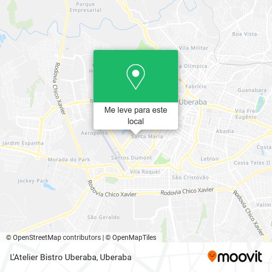 L'Atelier Bistro Uberaba mapa