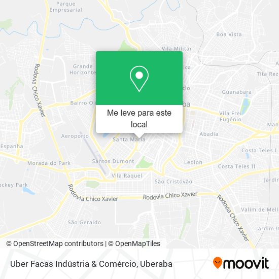 Uber Facas Indústria & Comércio mapa