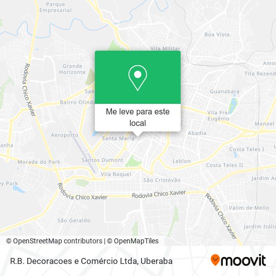 R.B. Decoracoes e Comércio Ltda mapa