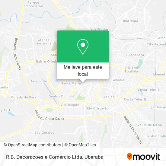 R.B. Decoracoes e Comércio Ltda mapa