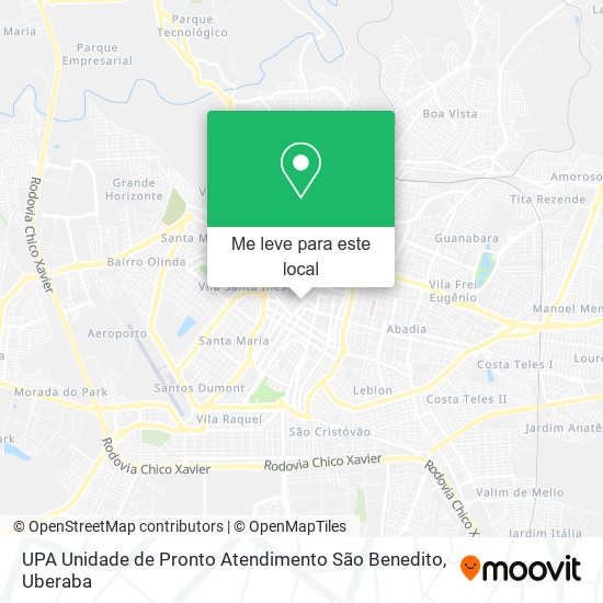 UPA Unidade de Pronto Atendimento São Benedito mapa