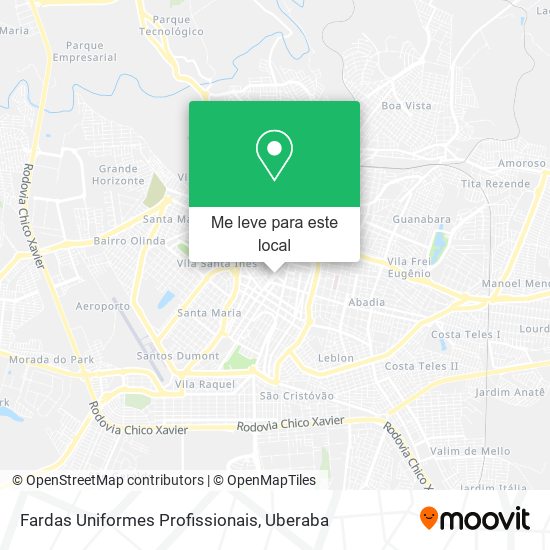 Fardas Uniformes Profissionais mapa