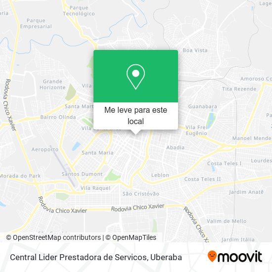 Central Lider Prestadora de Servicos mapa