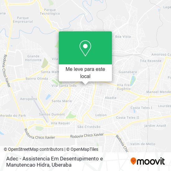 Adec - Assistencia Em Desentupimento e Manutencao Hidra mapa