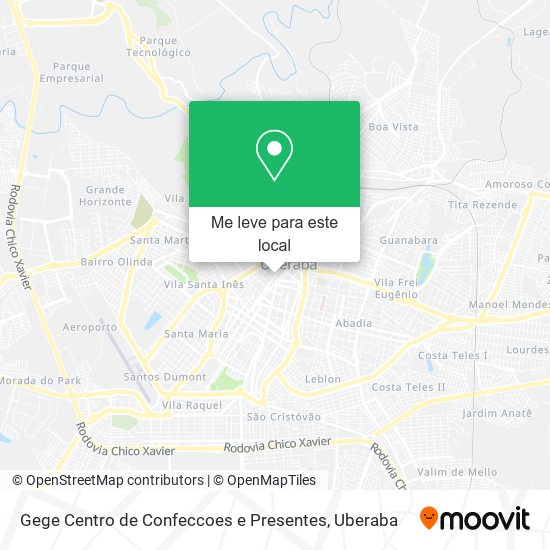 Gege Centro de Confeccoes e Presentes mapa