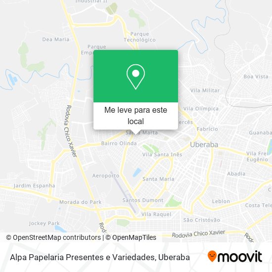 Alpa Papelaria Presentes e Variedades mapa