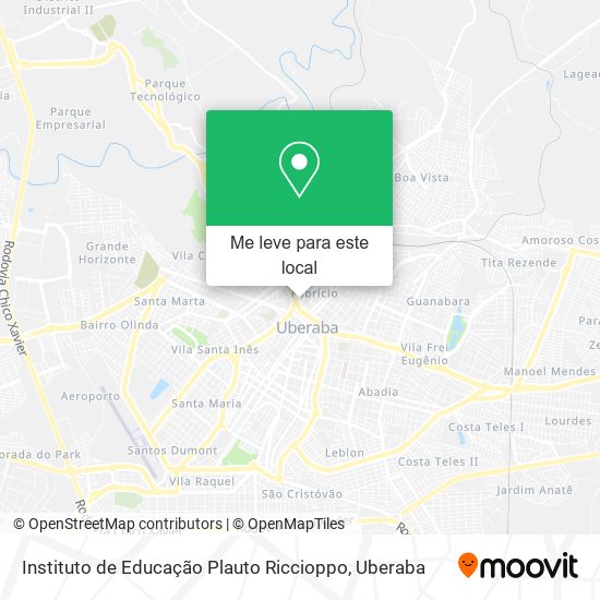 Instituto de Educação Plauto Riccioppo mapa