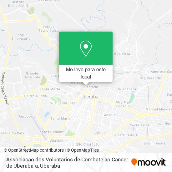 Associacao dos Voluntarios de Combate ao Cancer de Uberaba-a mapa