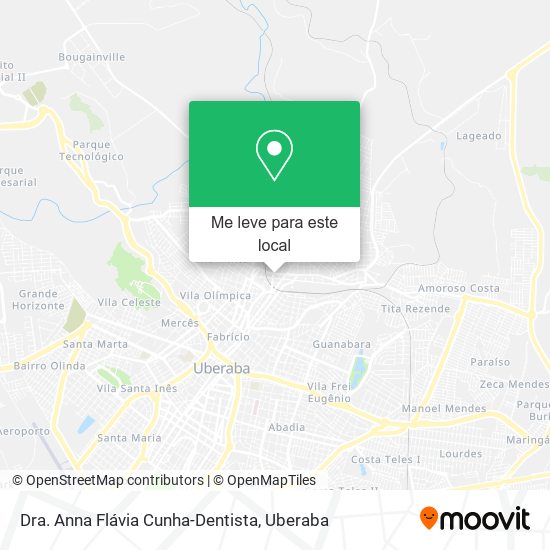 Dra. Anna Flávia Cunha-Dentista mapa