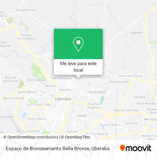 Espaço de Bronzeamento Bella Bronze mapa