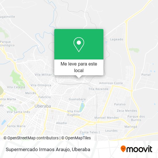 Supermercado Irmaos Araujo mapa