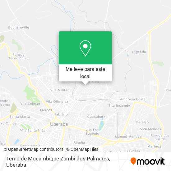 Terno de Mocambique Zumbi dos Palmares mapa